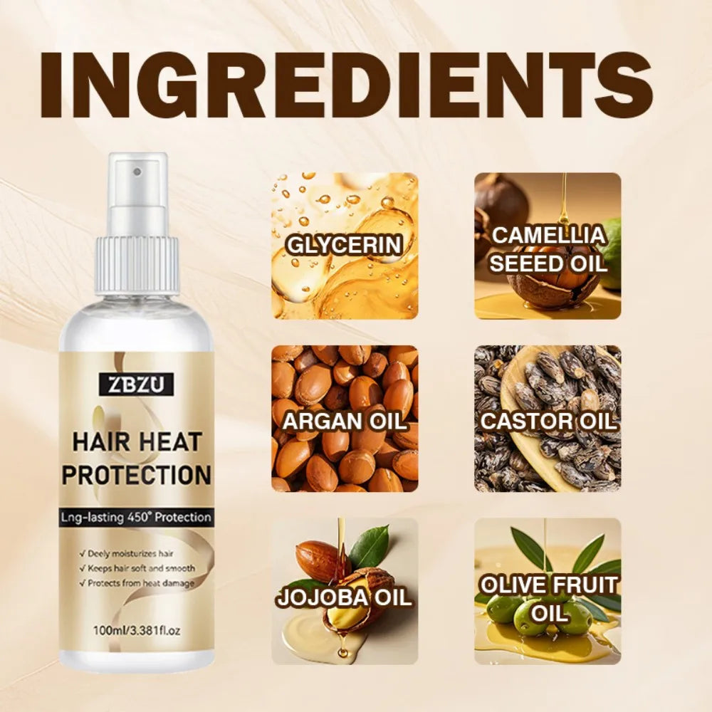 Thermal Protection Spray for Hair Heat Protector Serum Protect Hair From UV Damaged Moisturizing Hair-care Conditioner for Women